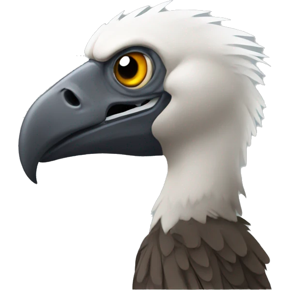 a vulture with emoji