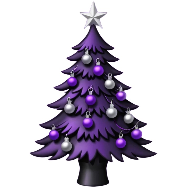 goth christmas tree emoji