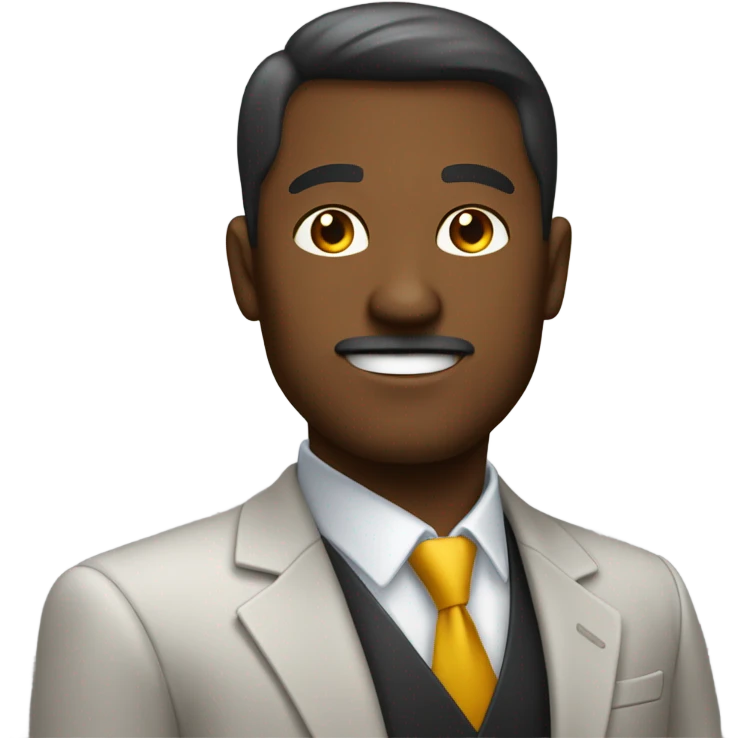 Hombre guapo con traje elegante emoji