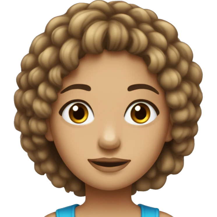 menina   cabelo marou  pele bege  olho  azul   emoji