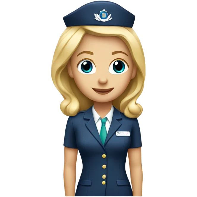 blonde flight attendant emoji