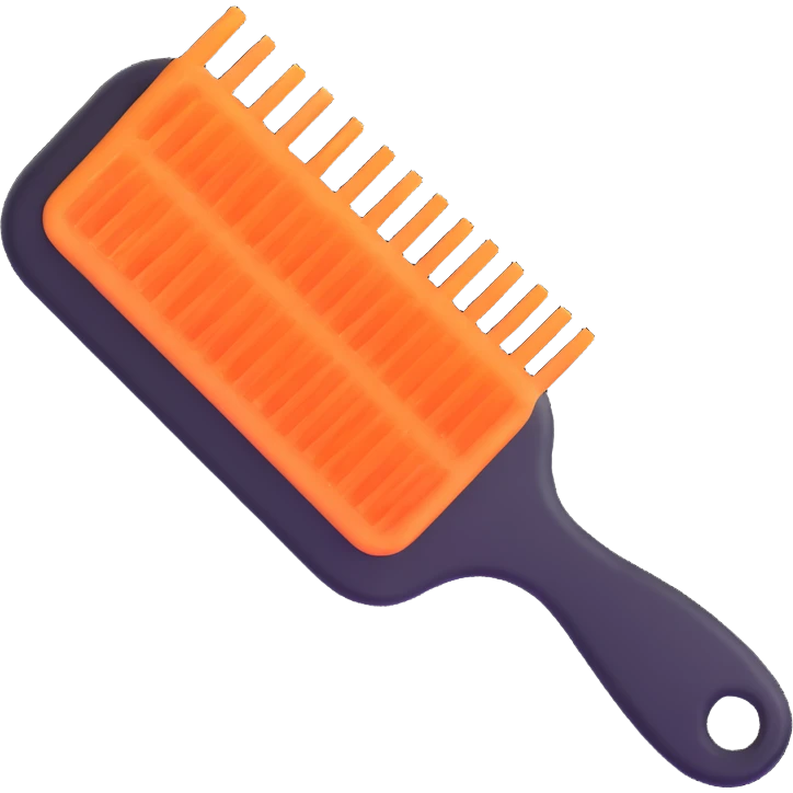 air cushion comb for hair with flexible base emoji