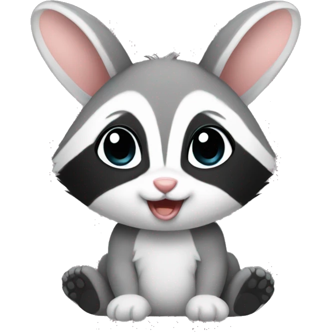 Rabbit raccoon baby emoji