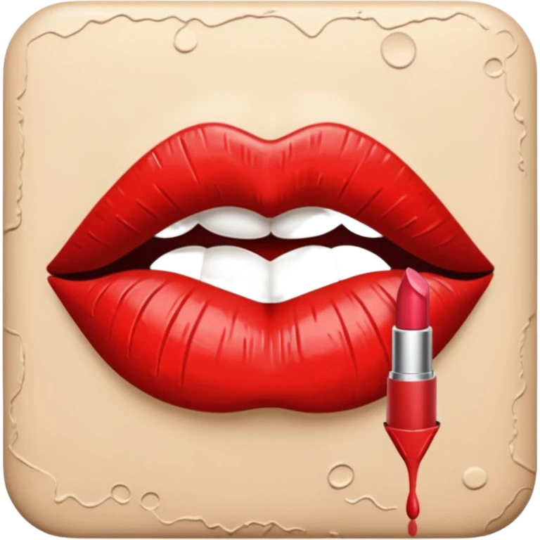 beige colored kiss print  emoji