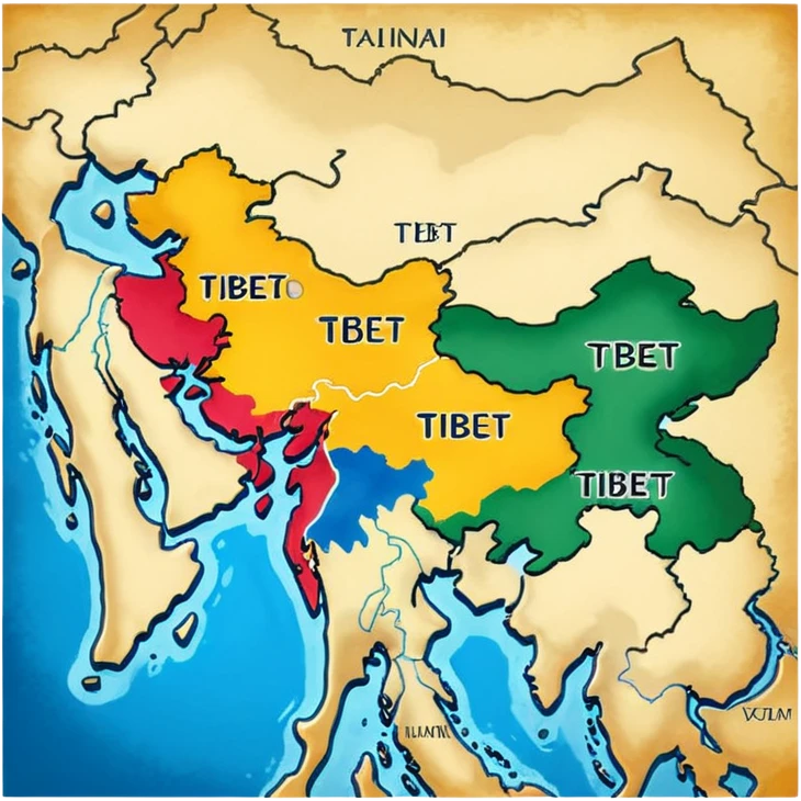 Tibet map emoji