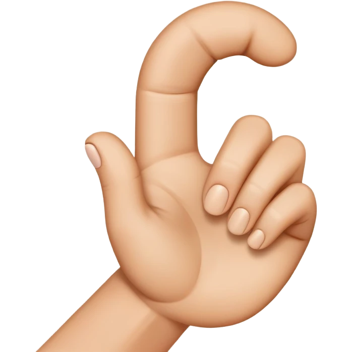 A hand making the letter c emoji