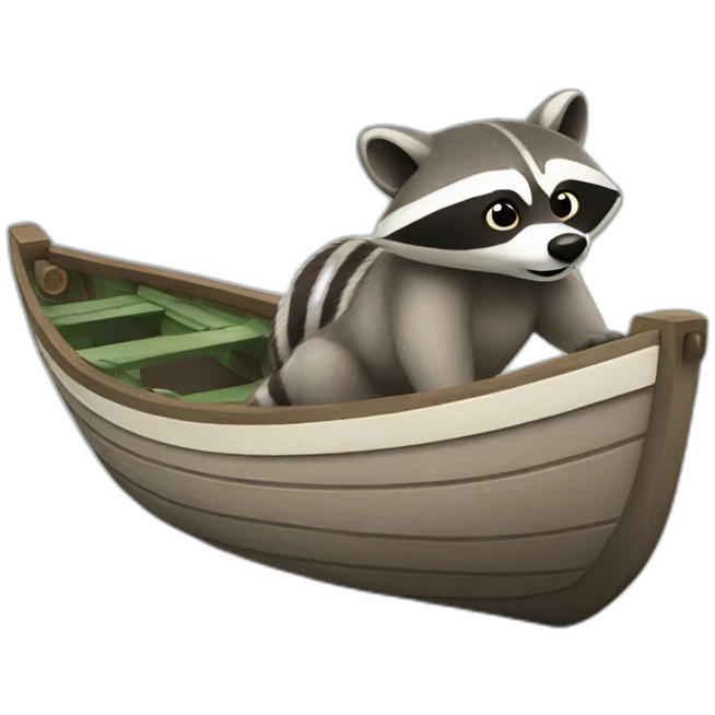 Racoon Boat emoji