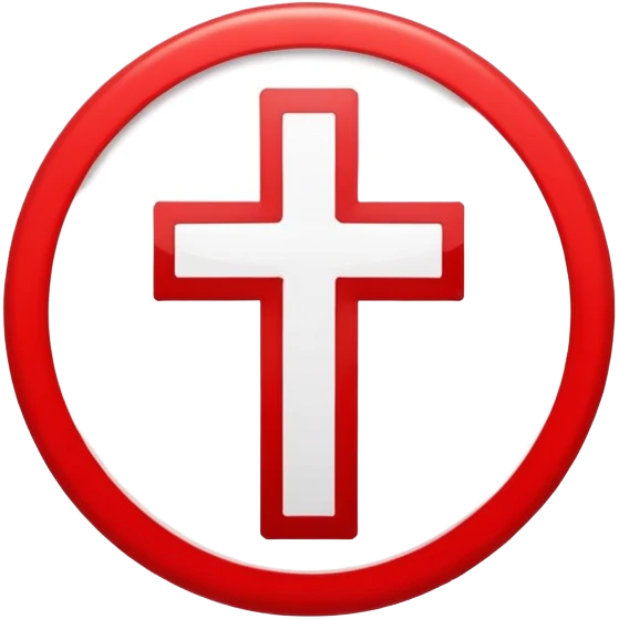 red circle with cross emoji