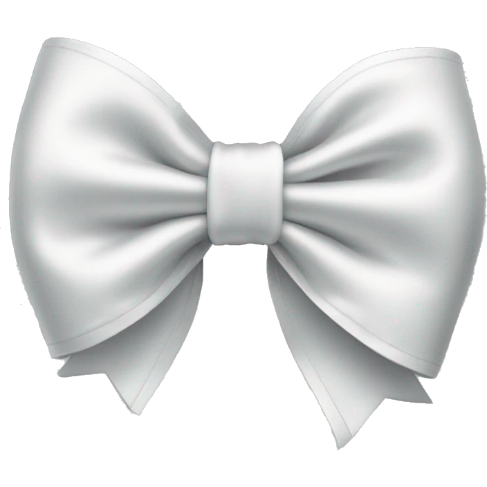 white satin bow emoji