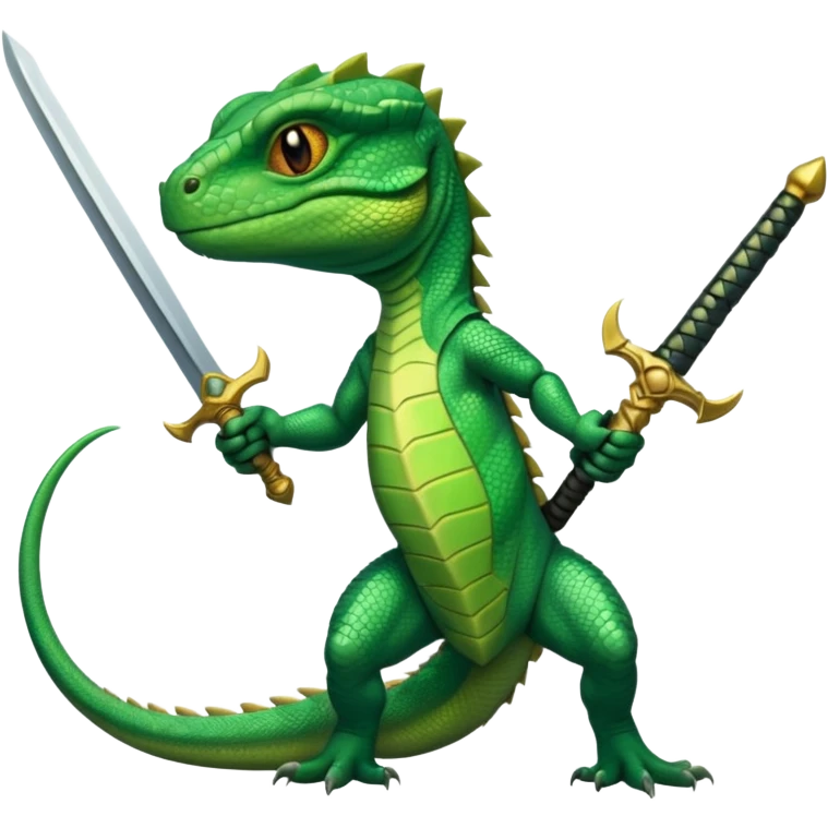 Lizard with a sword emoji