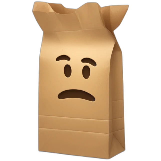 takeaway paper bag emoji
