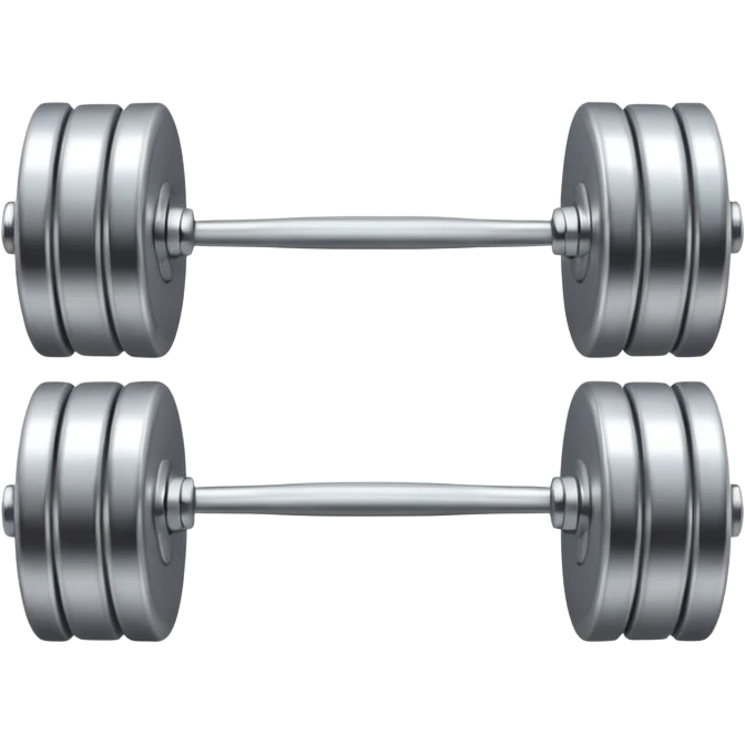 Silver barbell emoji