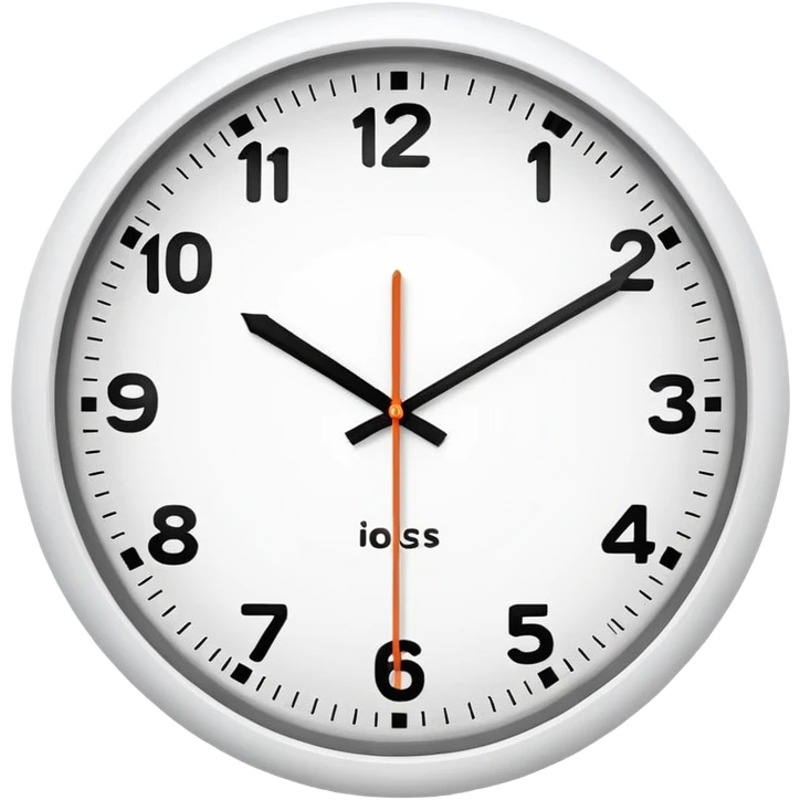 White clock emoji