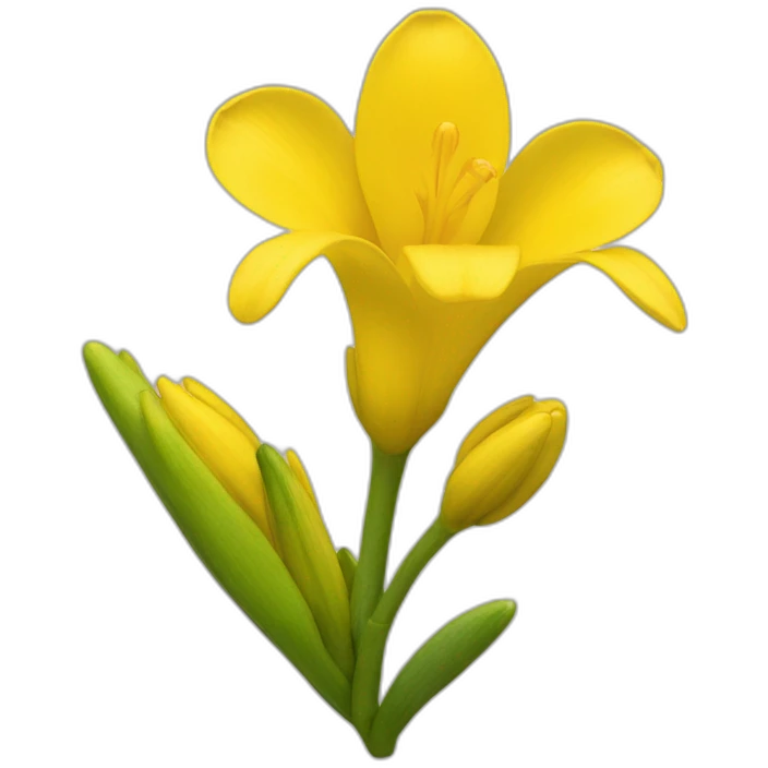 Yellow Freesia flower emoji