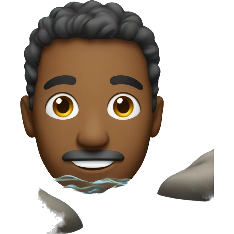 man swimming in river emoji