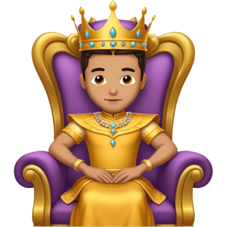 Beautiful King👑 image setting on chair wear a beautiful dress and in beautiful mahal emoji
