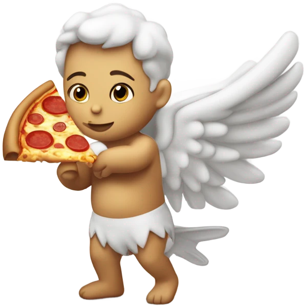 Cupido che lancia freccia di pizza  emoji