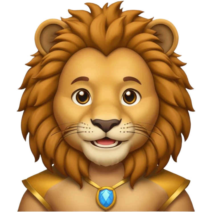 man in lion  costume  emoji