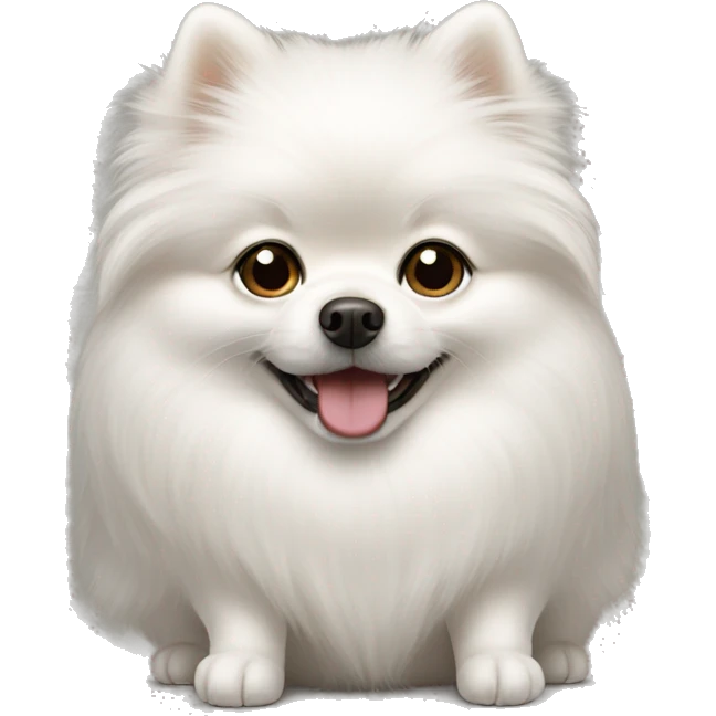 White Pomeranian  emoji