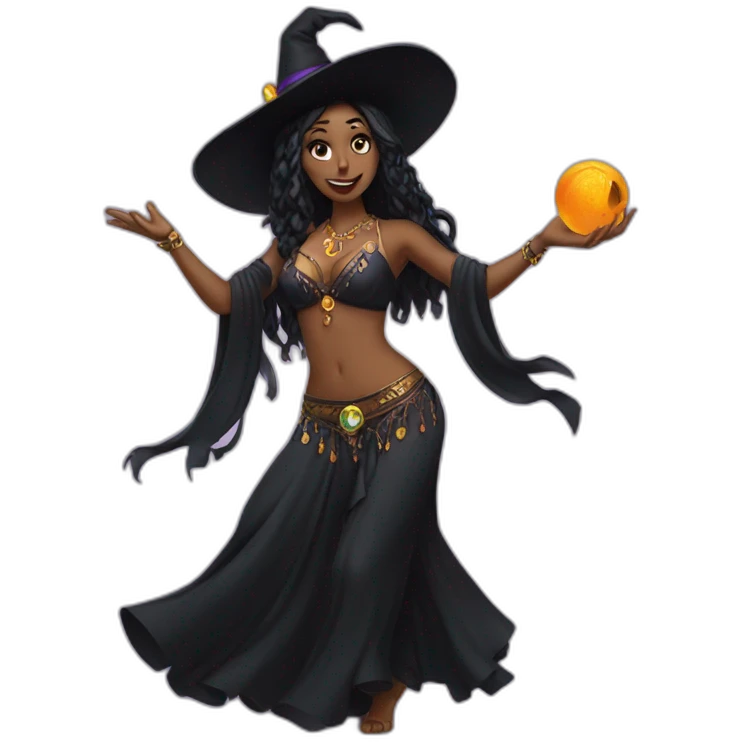 witch doing belly dance emoji