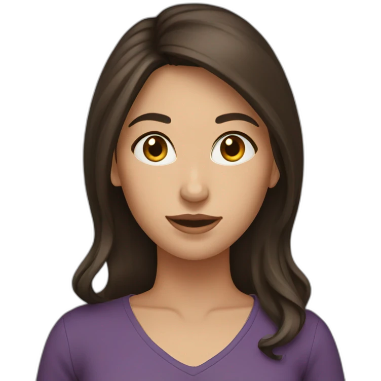 Brunette female OT emoji