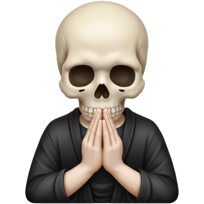 Skull combined with praying emoji