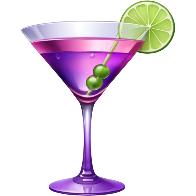 cosmopolitan with a twist of lime hanging down emoji