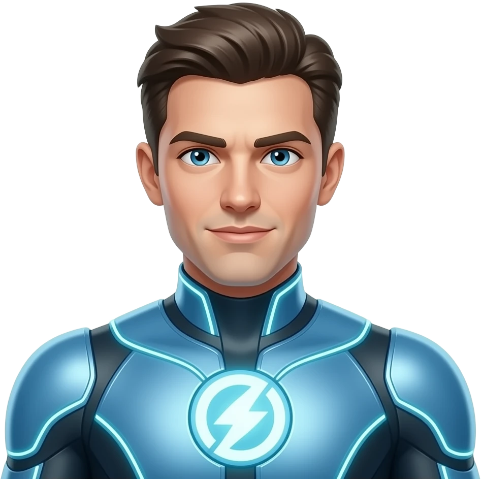 Light elemental  Hero with a suit emoji