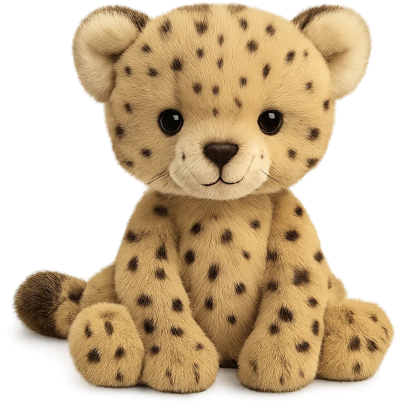 cute baby cheetah jellycat plushie emoji