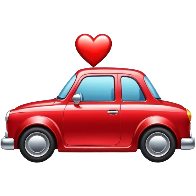 Car with a heart  emoji