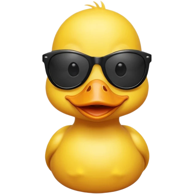 duck with black sun glasses emoji