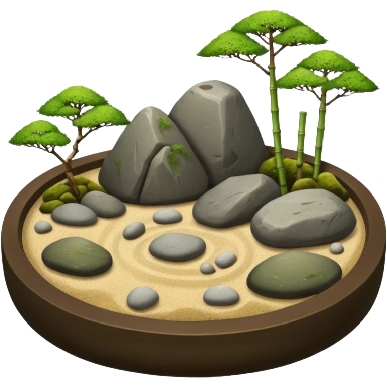 Shiny realistic real life Japanese zen garden aesthetic scenery  emoji