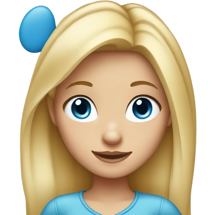 Blonde girl.  Blue eyes.  Going to Disney world wearing Mickey ears  emoji