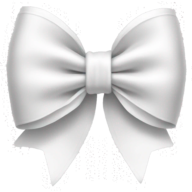 White bow on white bow emoji