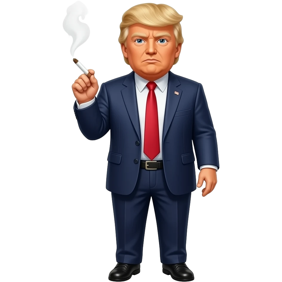 Trump doing a line of cocaine emoji