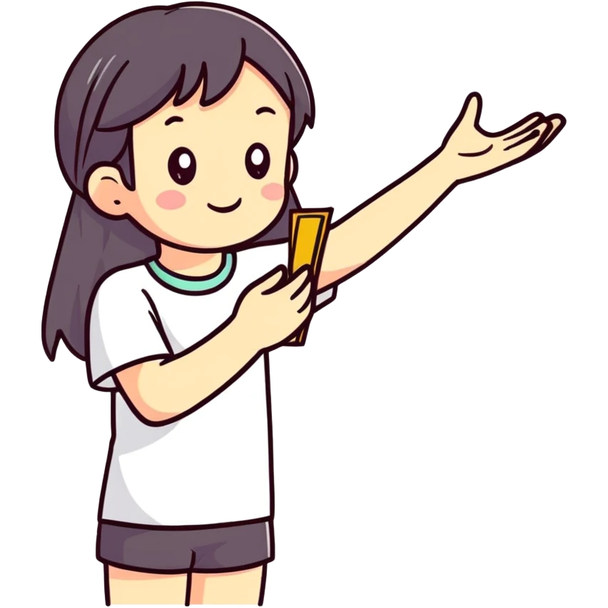 a girl giving  emoji