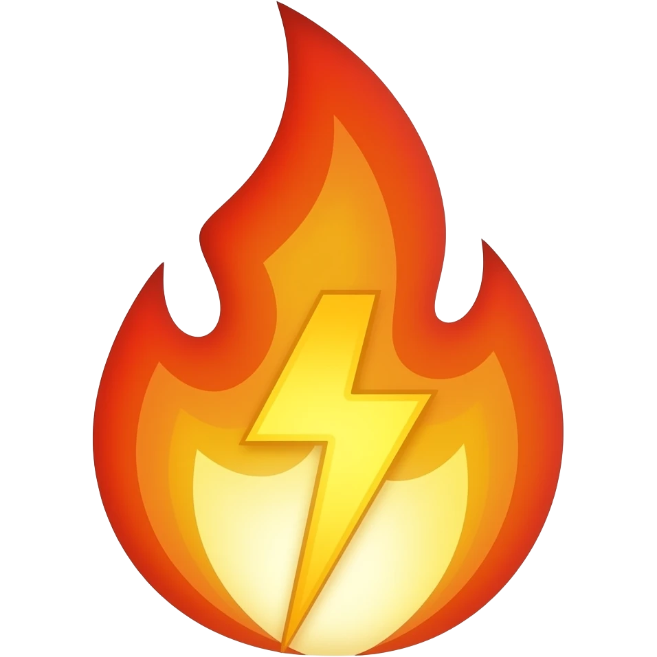 flame tunder emoji emoji