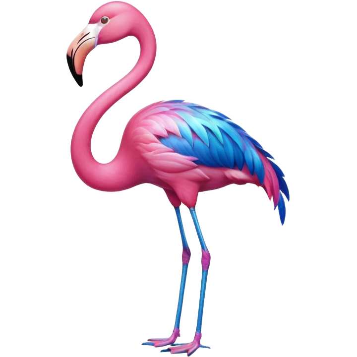 Blue Flamingo 🦩 emoji