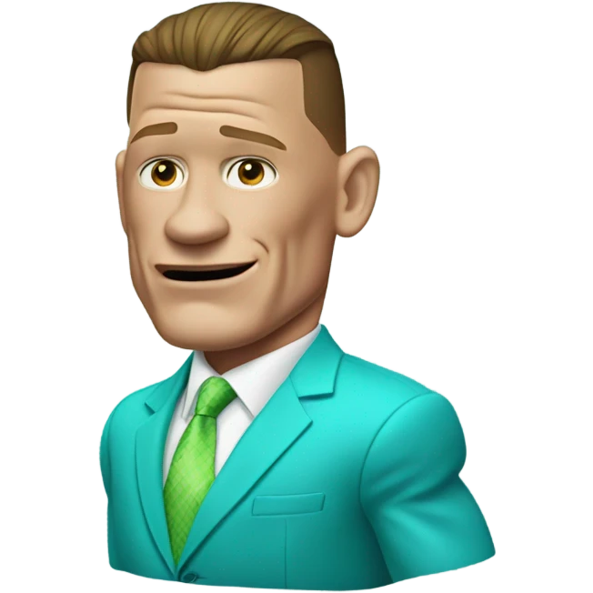 John xina wearing a turquoise suit emoji