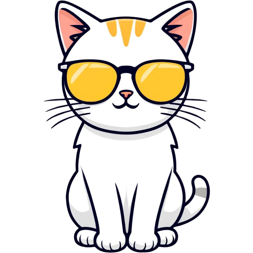 Cat with sunglasses emoji