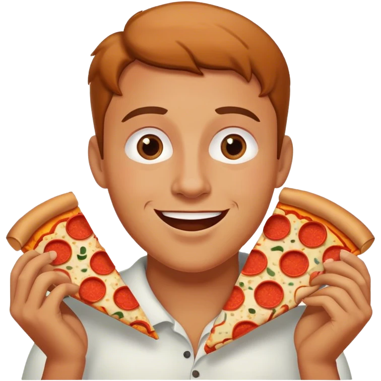 Me eating the pizzas emoji