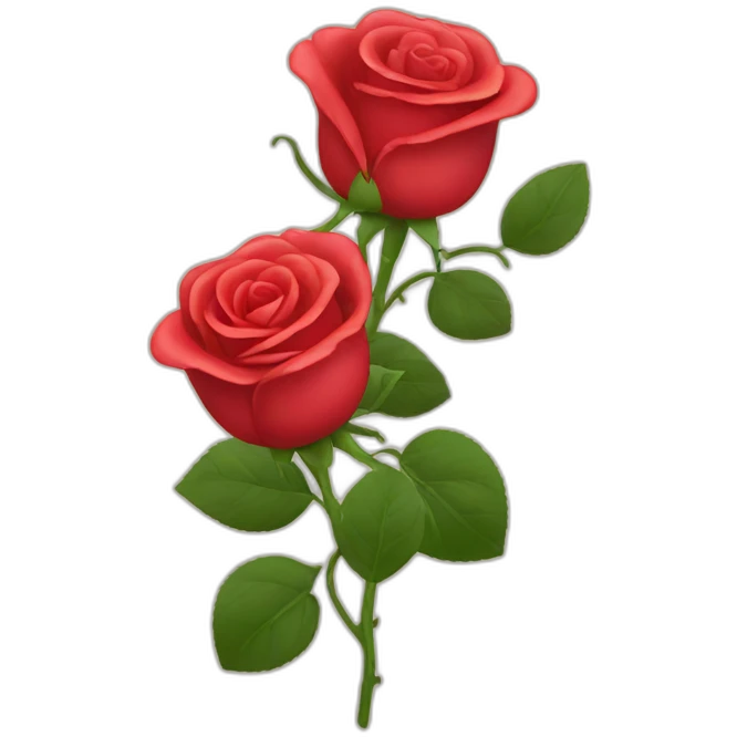 roses with a red heart emoji