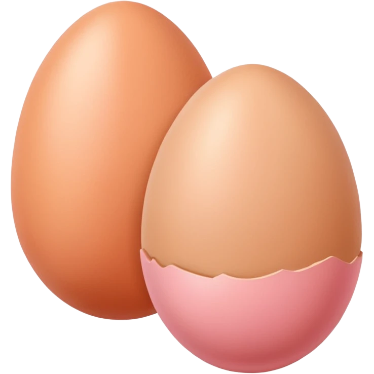 two skin tone peachy beige-pink egg shaped balls/spheres emoji