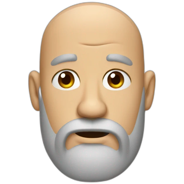 upset bearded bald guy emoji