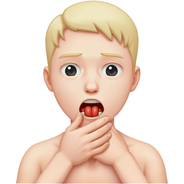 A person choking  emoji