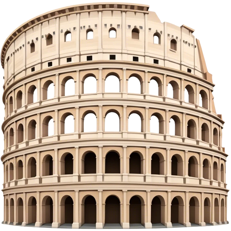 Cinematic Realistic Colosseum Landmark Emoji, depicted as the ancient Roman amphitheater rendered with dramatic architectural detail and dynamic lighting. emoji
