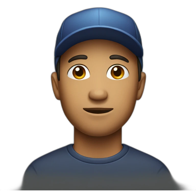 man with backwards hat emoji