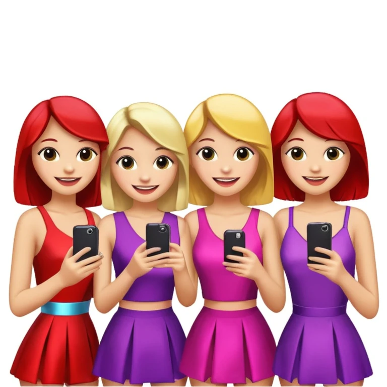 girls taking photo in club background emoji