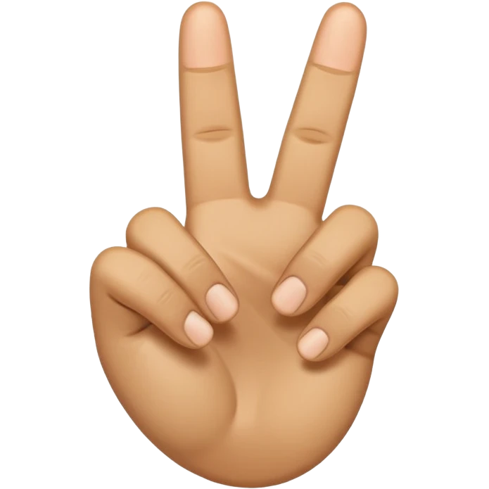 A hand emoji with the pointer finger middle finger and thumb up that looks like “YVL” emoji