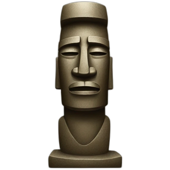 bronze moai emoji